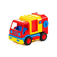 Детская игрушка мусоровоз Wader Polesie Базик, кузов подымается и фиксируется при помощи рычажка