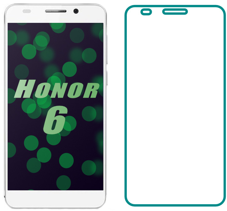 Захисне скло Honor 6 (Прозоре 2.5 D 9H) (Хуавей Хонор 6)