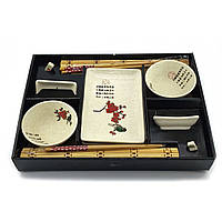 Сервіз для суші на 2 персони (39х27,5,5 см) Птах на гілці сакури