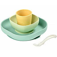 Набор силиконовой посуды Beaba 4 предмета Yellow