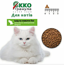Корм для котів Допомога виведенню шерсті EKKO ГРАНУЛА преміум класу 5 кг