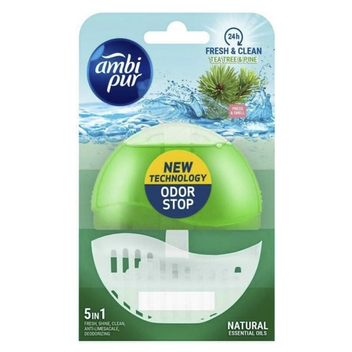 Туалетний блок для унітаза Ambi Pur Tea Tree & Pine 400 змивів 55 мл