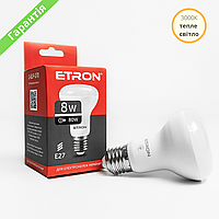 LED лампа рефлекторная ETRON R63 8вт 3000K E27 220V, лампа светодиодная 1-ELP-069