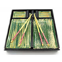 Сервіз для суші 28х28,3х3,5 см 2 персони Жовто зелений