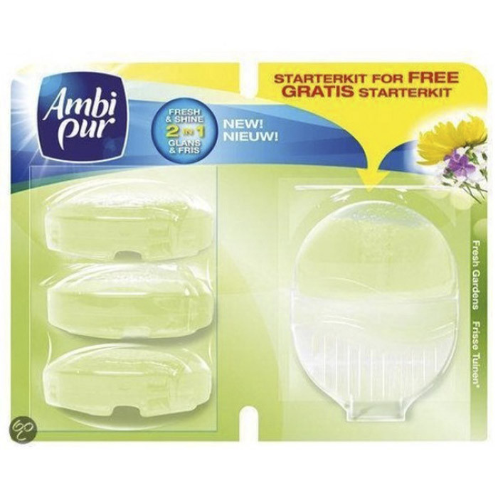 Туалетний блок для унітаза Ambi Pur Fresh Gardens запаска 55 мл 4 шт