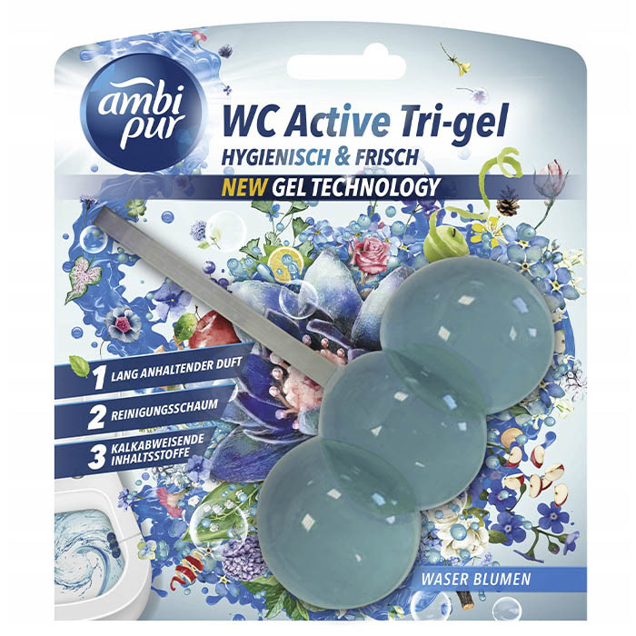 Туалетний блок для унітаза Ambi Pur WC Active Wasser Blumen 45 г