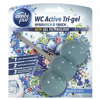 Туалетний блок для унітаза Ambi Pur WC Active Wasser Blumen 45 г