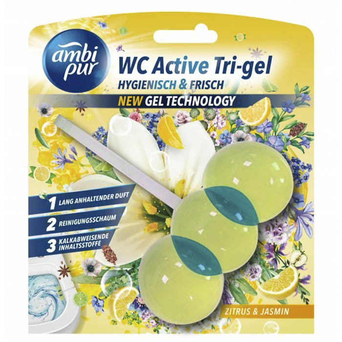 Туалетний блок для унітаза Ambi Pur WC Active Zitrus & Jasmin 45 г