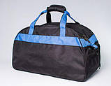 Cпортивна чоловіча сумка чорна/блакитна CROSSPORTER 42L з відділенням для взуття для тренування і зали, фото 5