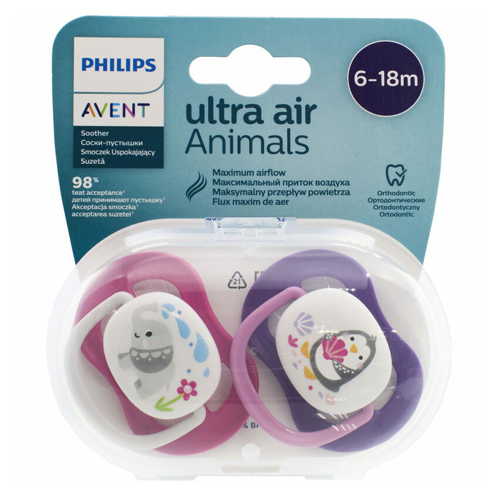 Пустушка силіконова Philips Avent Animal 6-18m (8710103949459)