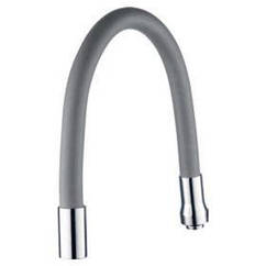 Вилив (гусак) 3/4" для кухні силіконовий сірий AQUATICA (XH-5240)