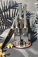 Набор кухонных ножей с подставкой 6 предметов Edenberg EB-11006 Набор ножей из нержавеющей стали на подставке