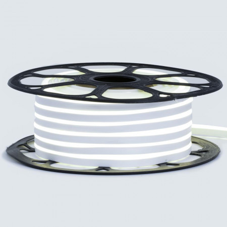 Світлодіодний гнучкий неон 12V, LED NEON 8W - 15x8мм, колір світіння - 4000K білий нейтральний