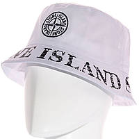 Молодежная панама Стон Айленд Stone Island белая котоновая