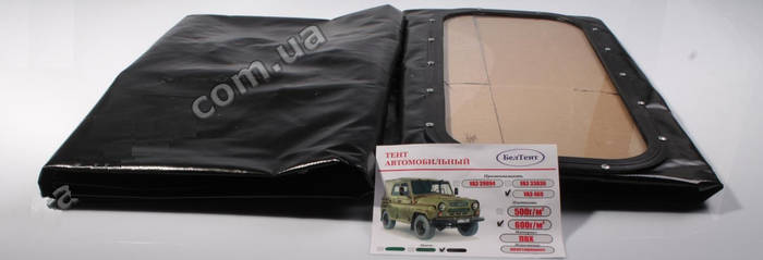 Тент УАЗ-469 (31512) 600 г/м2 (чорний) "ЛЮКС" (тяжка тканина) чорний ...