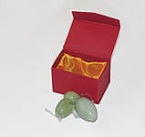 Масажні нефритові яйця, Кулі Венери (зелений камінь, гладкі), фото 2