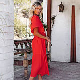 Плаття-туніка жіноче з вишивкою, червоне, фото 5