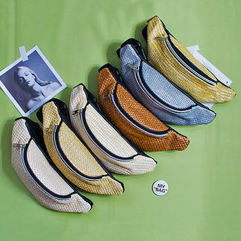 Сумка на пояс бананка яскрава 11*32 см на блискавці чудової якості Luna