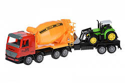 Коробка Same Toy Truck Бетономешка червона з бульдозером (98-88Ut-1)