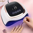 Професійна лампа для сушіння гель лаку 168 Вт LED+UV SUN BQ-V3 / Лампа для манікюру з дисплеєм, фото 7