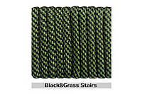 Нить Паракорд Guardian Paracord Type III 550 Black & Grass Stairs 1м