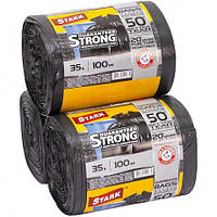 Від 2 шт. Пакет для сміття надміцний 48х58 35л 100 штук TM STARK//Кузя Service купити дешево оптом в