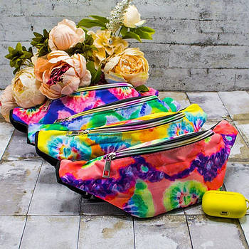 Сумка на пояс бананка яскрава 12*31 см на блискавці чудової якості Luna