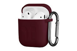 Чехол 2E Pure Color Silicone Imprint (1.5mm) для Apple AirPods Marsala (2E-AIR-PODS-IBSI-1.5-M)