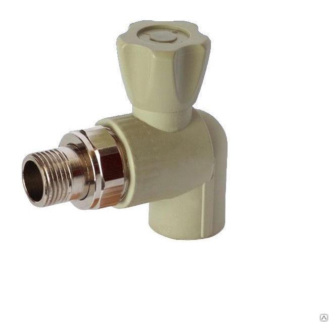 Кран кульовий радіаторний кутовий PP-R 20х1/2" (20х1/2")