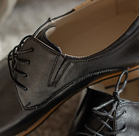 Черные классические туфли мужские весенние Lucky Choice. Туфли черные для мужчин весна-осень Лаки Чойс