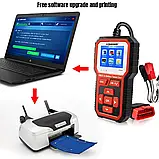 Konnwei KW681, Тестер АКБ (12 та 6 вольт) та сканер несправностей OBD2 - Червоний, фото 8