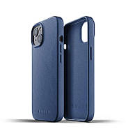 Чeхол-накладка Mujjo Full Leather для Apple iPhone 13 Monaco Blue (MUJJO-CL-021-BL)