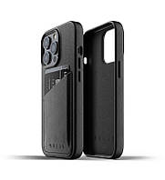 Чeхол-накладка Mujjo Full Leather Wallet для Apple iPhone 13 Pro Black (MUJJO-CL-016-BK)