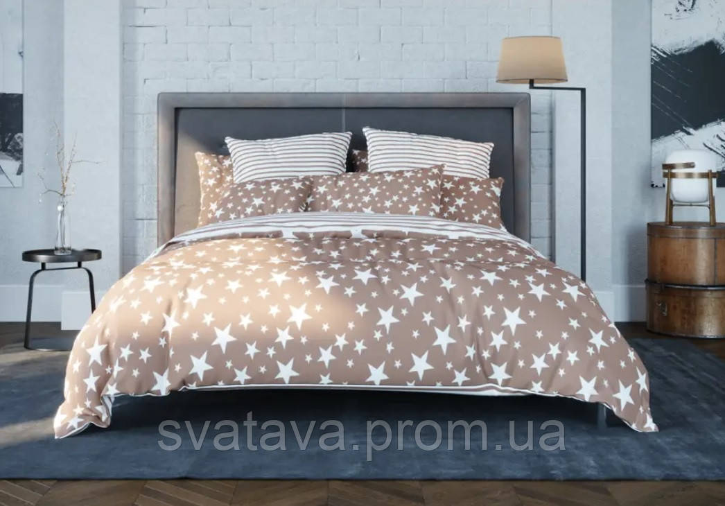 Комплект постельного белья ТЕП Balakhome "015 Star Brown" (Евро) - фото 2 - id-p1622885387