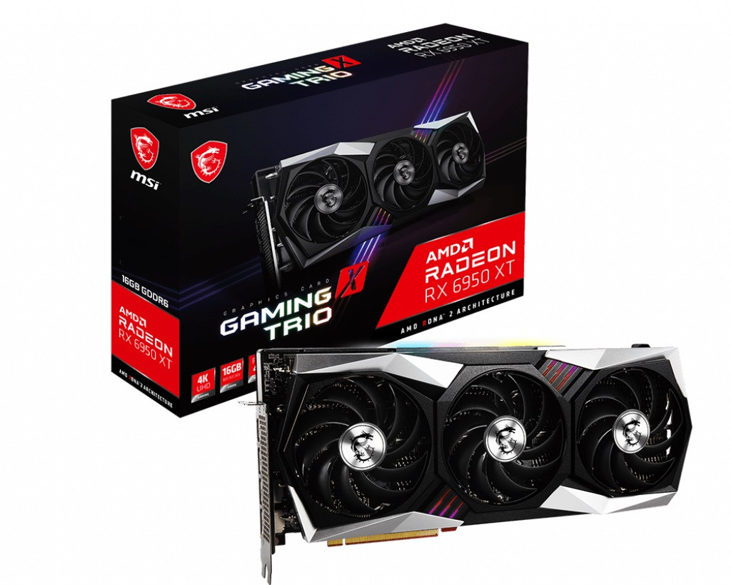 Відеокарта AMD Radeon RX 6950 XT 16 GB GDDR6 Gaming X TRIO MSI (Radeon RX 6950 XT Gaming X TRIO 16G)