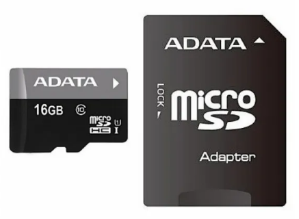 Карта пам`яті 16Gb Micro-SDHC A-Data Premier R-100Mb/s (adapter)class10 A1 №1919