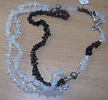 Вишукане кольє з гірським кришталем, гранатами та рожевим кварцом, фото 2