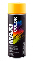 Эмаль аерозольная универсальная декоротивная Maxi Color RAL 1004 золотисто желтый 400 мл