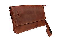 Маленькая мужская кожаная сумка барсетка клатч на руку светло-коричневая gmSMMBK6