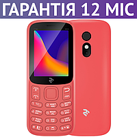 Мобільний телефон 2E E180 2019, червоний, кнопковий, Bluetooth, камера, маленький, на 2 сім-карти