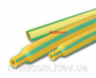 16-01-007. Термоусадка 24,0/8,0мм, 1м, жовто-зелена, фото 1