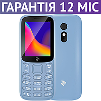 Мобільний телефон 2E E180 2019, блакитний, кнопковий, Bluetooth, камера, маленький, на 2 сім-карти