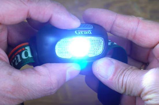Акумуляторний ліхтар налобний (500мАч, 120Лм, LED) ТМ GRAD