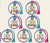 Дитяча музична карусель мобіль на ліжечко Сова HL2018-40/2/3/6/7/8, блакитний