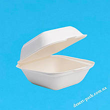 Упаковка для бенто-торта, десерта  150х150х80 мм (10 шт.) №1  /дно 95х95мм/ з тростини