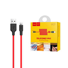 USB кабель Hoco X21 Lightning (червоний)