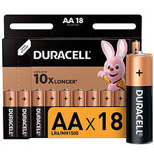 Батарейка АА 18шт/уп Duracell Basic 1.5 V LR6 алкалінова Бельгія
