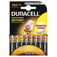 Батарейка ААА 8шт/уп Duracell Basic 1.5V LR03 алкалиновая Бельгия