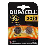 Батарейка CR-2016 2шт/уп Duracell 3V литиевая Бельгия