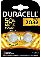 Батарейка CR-2032 2шт/уп Duracell 3V литиевая Китай